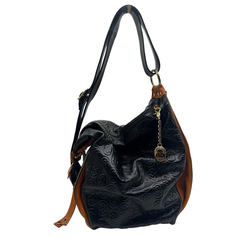 MARINO ORLANDI Bucket Bag Backpack Convertible Sling Pure Leather Handbag